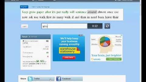 10 Fast Fingers Typing Test WPM:102