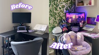 Let's give my desk/gaming setup a cozy & purple aesthetic makeover 💜✨☁️ by Kilahmazing 318 views 9 days ago 2 minutes