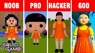 Minecraft NOOB vs PRO vs HACKER vs GOD:  SQUID GAME DOLL BUILD CHALLENGE in Minecraft