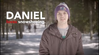 Daniel Loves Snowshoeing