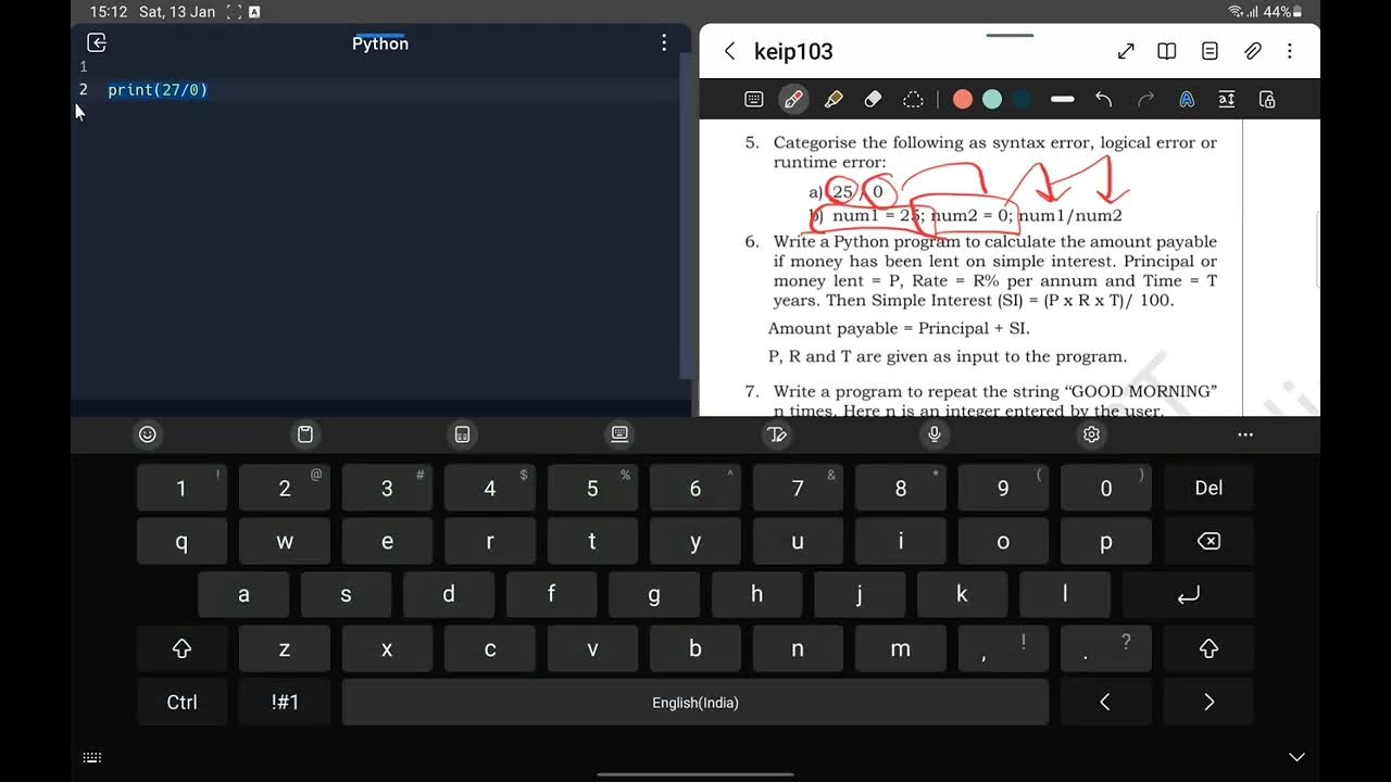 Question 5 Chapter 3, Brief Overview of Python, Class 11, NCERT ...