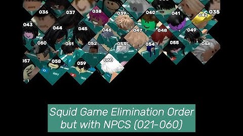 Squid Game Elimination Order but with NPCS! (021-060)