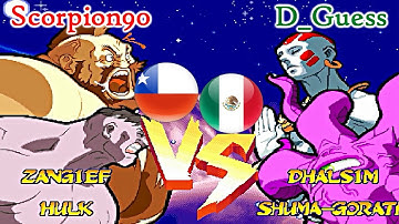 Marvel Super Heroes Vs. Street Fighter - Scorpion90 vs D_Guess