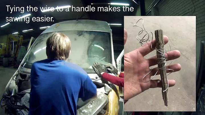 Remove windshield at home without breaking it (w/ bicycle brake cable)