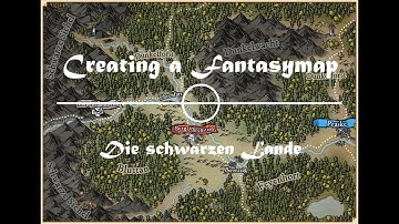 Die schwarzen Lande | creating a fantasy-map | timelapse