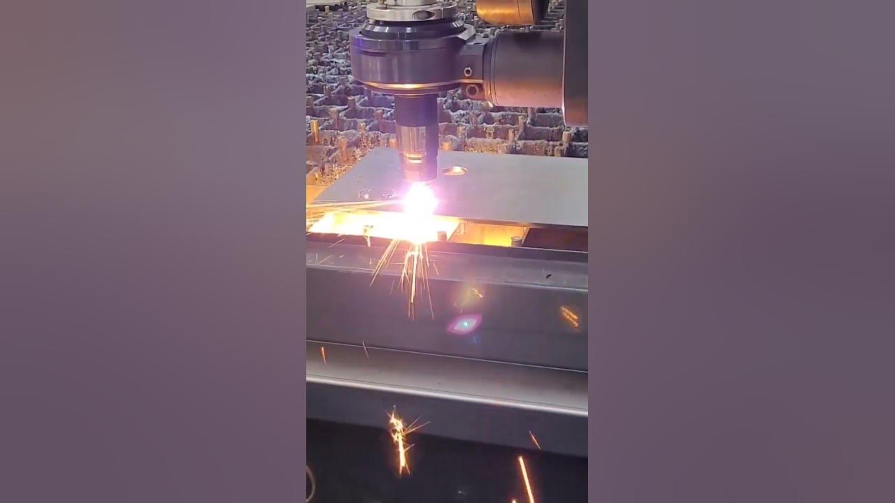 Plasma Cutting Stainless Steel Plate - YouTube