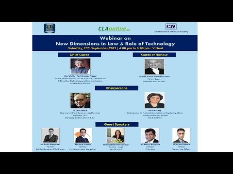 Webinar on “New Dimensions in Law & Role of Technology”