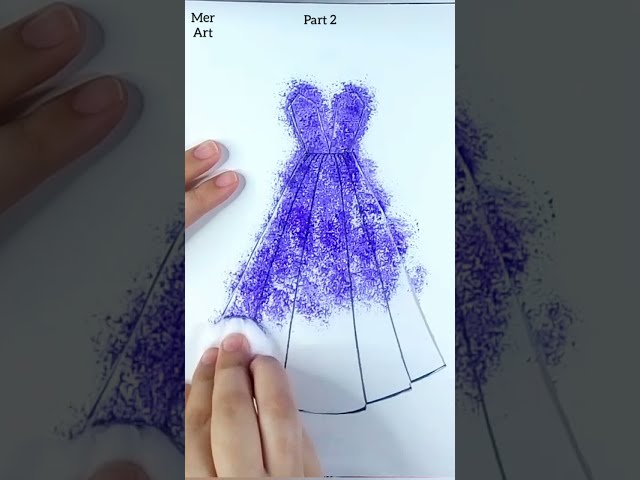 Do you like this dress ❤ #2 // Satisfying creative Art. # Drawing. #Creative class=