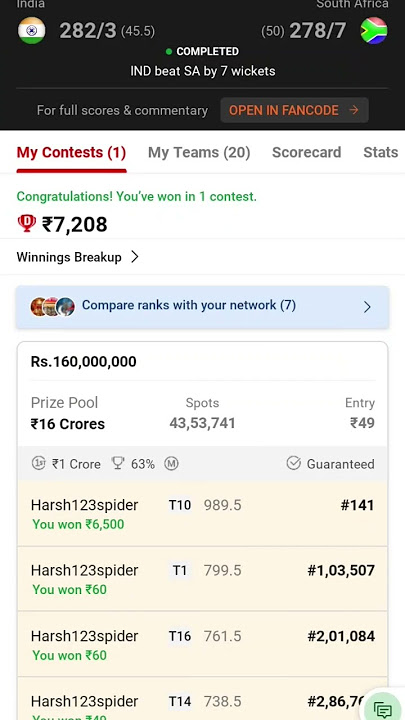 dream11 mega contest telegram join @dream11 https://t.me/dream11ccplan