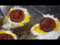 Amazing Malaysia Street Food Ramly Burgers, Fastest Way to Cook Burgers in Fried Eggs!