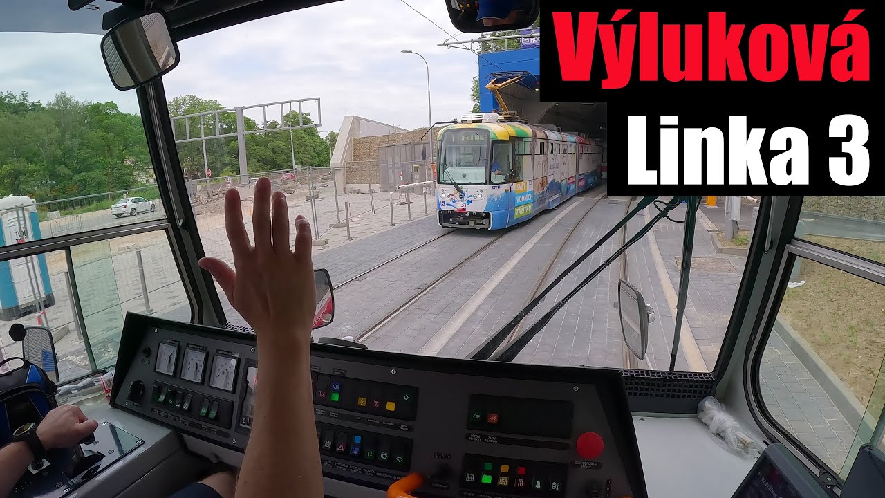 VÝLUKOVÁ linka 3 Brno -- Židenice, Stará osada - Bystrc, Rakovecká [ČKD DS 2xT6A5] [Tram Cab View]