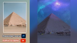 The effect of the night of the pyramids of Egypt - photoshop tutorial screenshot 2