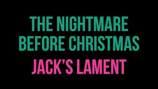 The Nightmare Before Christmas (Danny Elfman) - Jack's Lament [Karaoke]