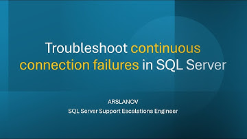 SNHA11: Troubleshoot continuous connection failures to SQL Server