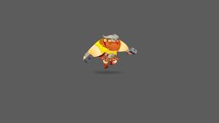 Viking spine 2D animation.