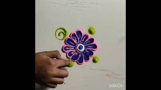 beautiful mini rangoli design#dialyrangoli 🥰🌿✨#minirangoli