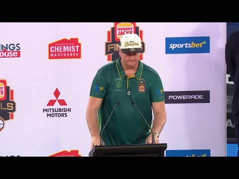Tasmania head coach Scott Roth following Tasmania's title win