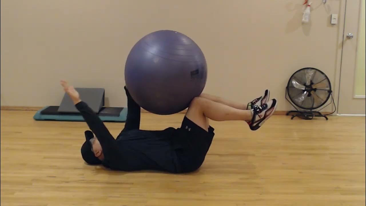 Stability Ball Dead Bug with Bent Knees YouTube