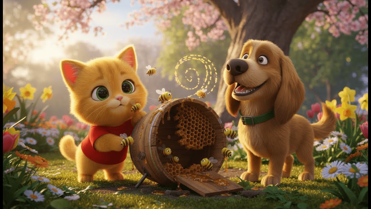 Epic Save! Lion Approaches the Bees! Benny, Dog & Chimp Protect the Temporary Hive