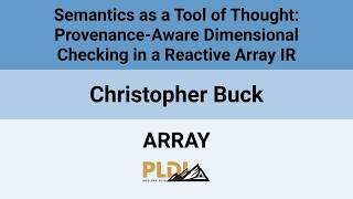[ARRAY'26] Semantics as a Tool of Thought: Provenance-Aware Dimensional Checking in a Reactive(…)