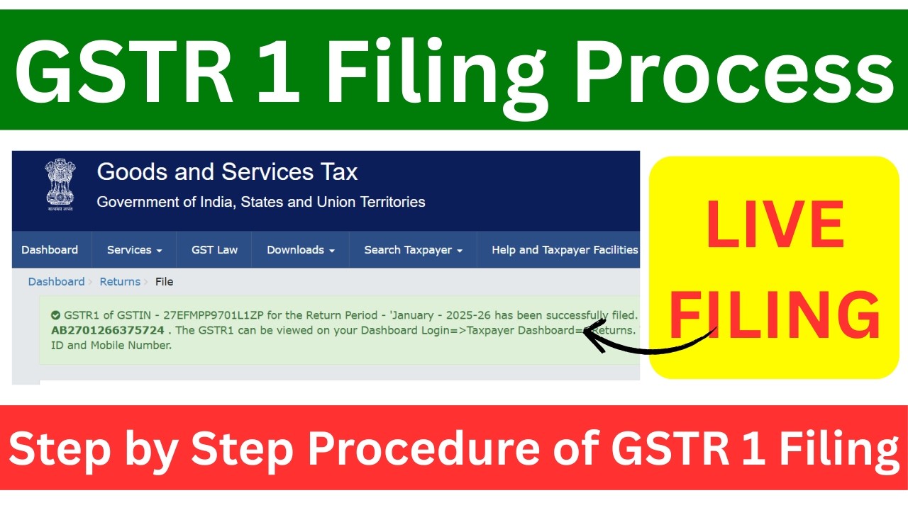 GSTR 1 Return Filing | GSTR1 Kaise Fill Kare | How to File GSTR 1 ...
