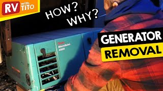 REMOVE ONAN GENERATOR from RV to CREATE MORE STORAGE  DIY