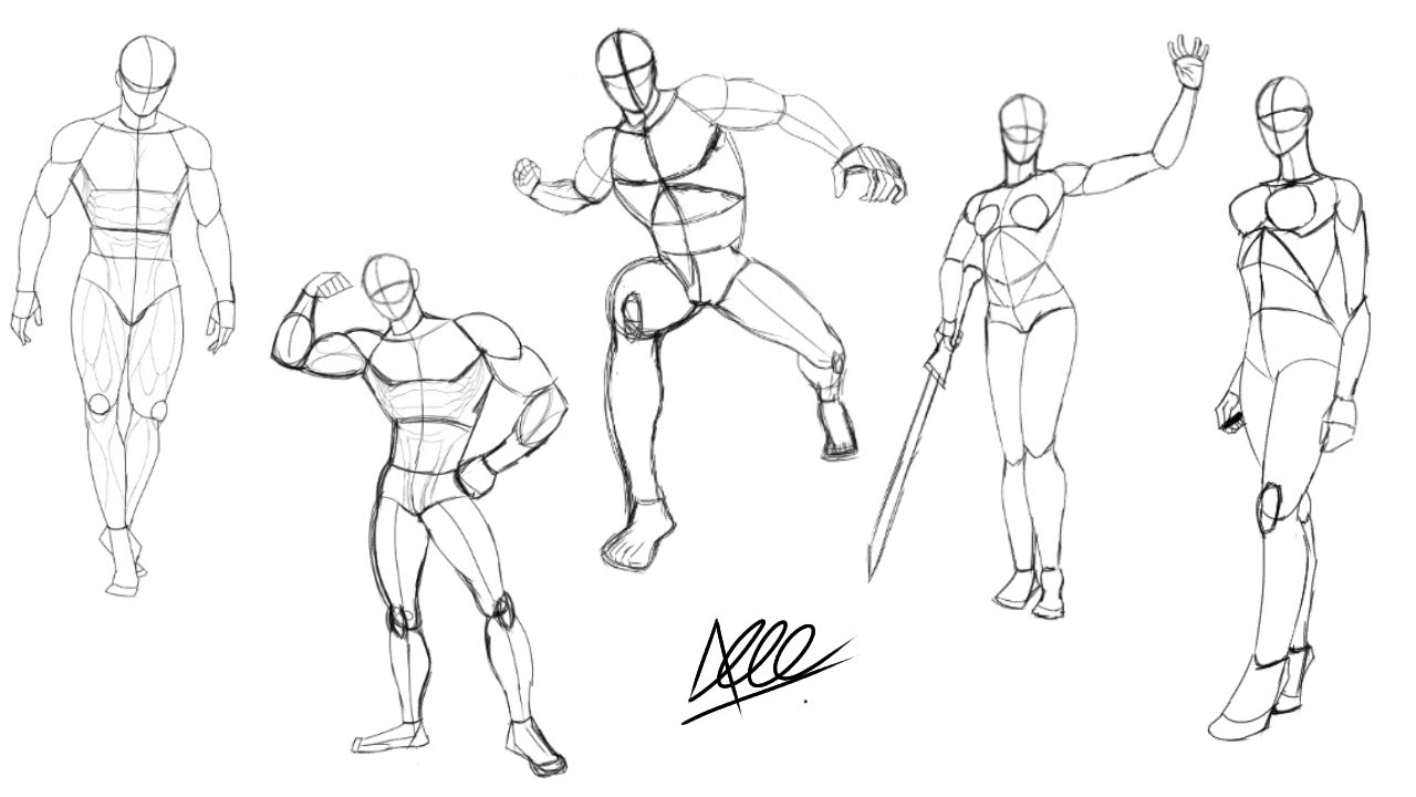 How to practice drawing anatomy simple and easy with reference — step ...