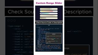 🔥 Custom Range Slider Using HTML, CSS & JavaScript #coding