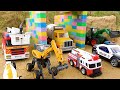 Сборник забавных видео с игрушечными пожарная машина экскаватор мусоровоз