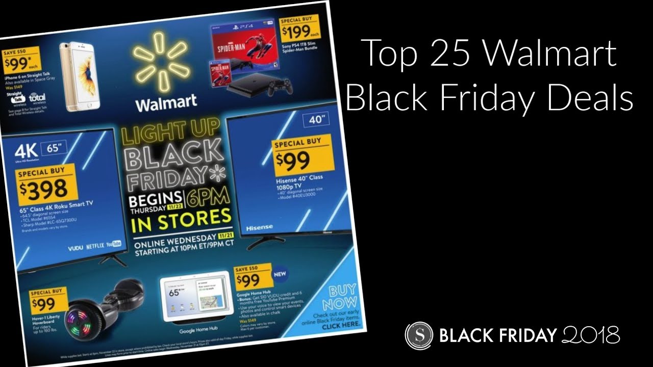 Top 25 Walmart Black Friday Deals 2018 | See the Best Deals in the Ad - YouTube