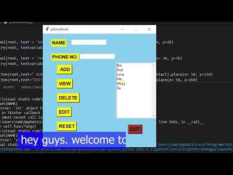 Simple contact book project in Python for beginners 