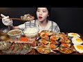 SUB)밥도둑 간장게장 간장새우 먹방!🦀🦐 흰쌀밥에 김부각 달걀후라이까지 꿀조합 리얼사운드 Soy Sauce Marinated Crab & Shrimp Mukbang Asmr