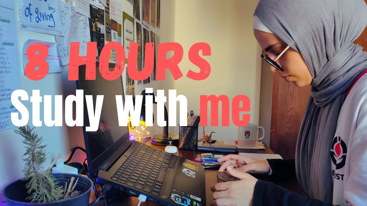 📚 Study With Me  | 8 HOURS  Pomodoro 50/10 | Rain Sound & Quran❤️