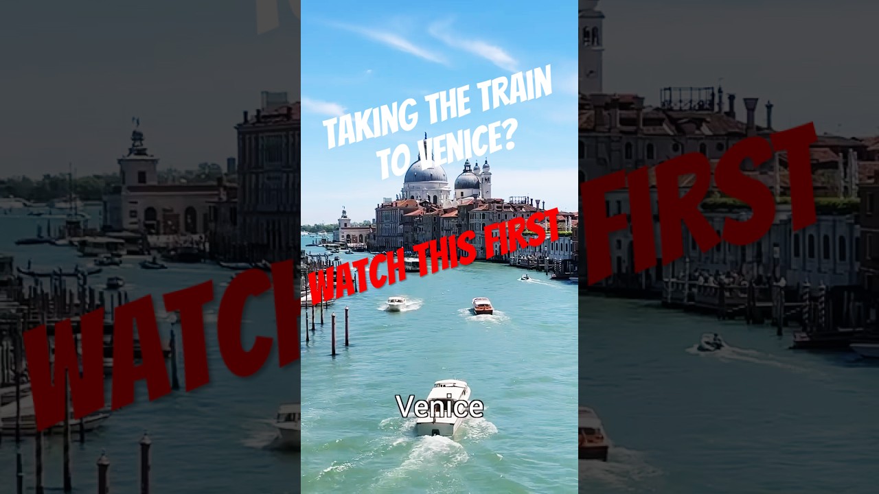 Taking the train to Venice Italy 