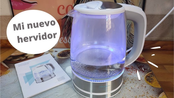 Cecotec Hervidor de Agua Eléctrico ThermoSense 350 Clear. 1,7 litros, Libre  de BPA, 2200 W