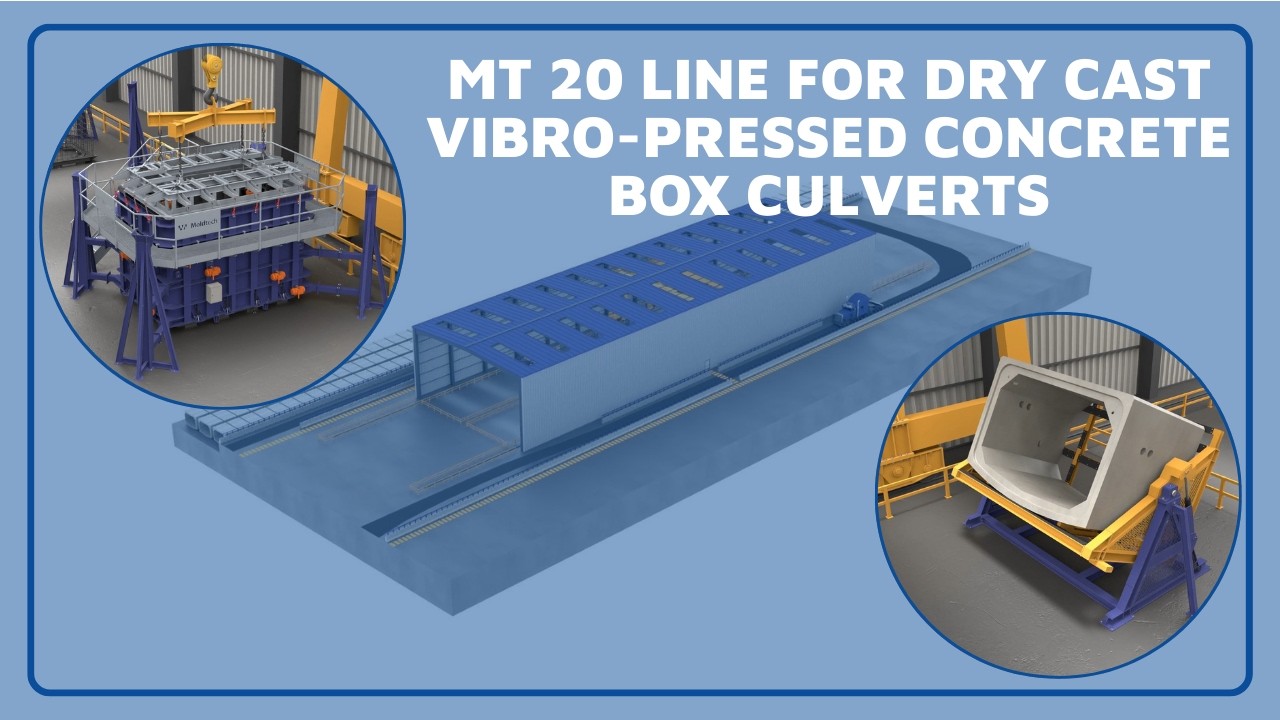 MT 20 Line for Dry Cast Box Culverts | High Productivity Vibro-Pressed System