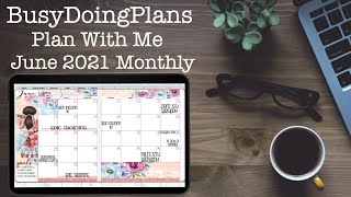 Digital Plan With Me I June 2021 Monthly Ft. Tralala Sticker Flower&#39;s Monthly Kit