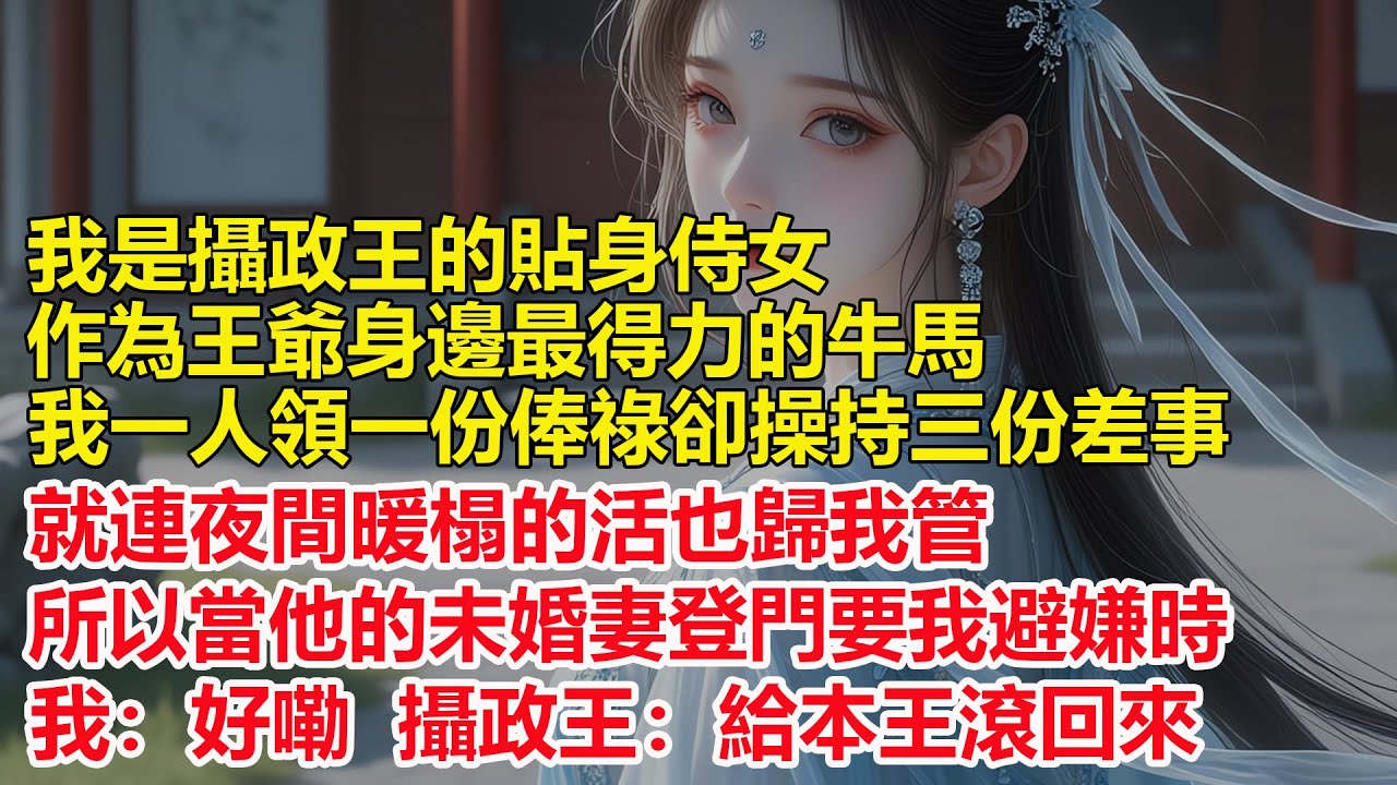 我是攝政王身邊最得的力貼身侍女，我一人領一份俸祿卻操持三份差事，就連夜間暖榻的活也歸我管，所以當他的未婚妻登門要我避嫌時，我偷偷的跑了