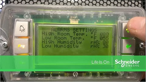 Configuring Uniflair Temperature & Humidity Alarm Thresholds | Schneider Electric Support
