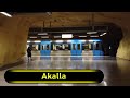 Metro  tunnelbana station akalla  stockholm   walkthrough 