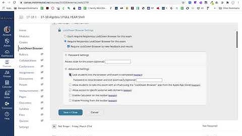 How to require LockDown Browser on your Canvas Quiz