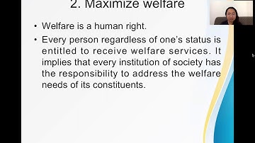 Objectives of Social Welfare Policy