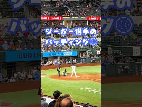 レンジャース シーガー選手のバッティング⚾ #shorts #野球 #メジャーリーグ #メジャーリーガー #バッティング #レンジャース #mlb #baseball #baseballlife