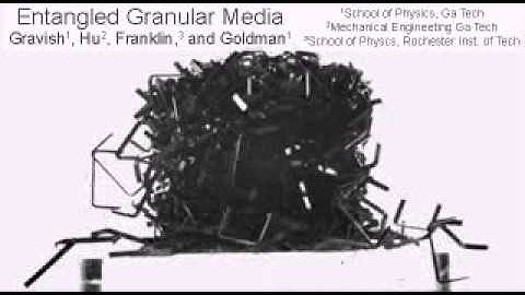 Entangled granular media
