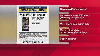 WSP looking for missing Indigenous girl