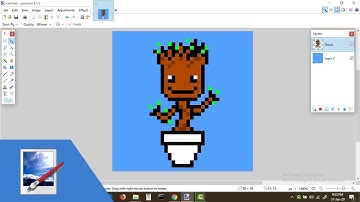 How to Draw Baby Groot Pixel Art in Paint.net