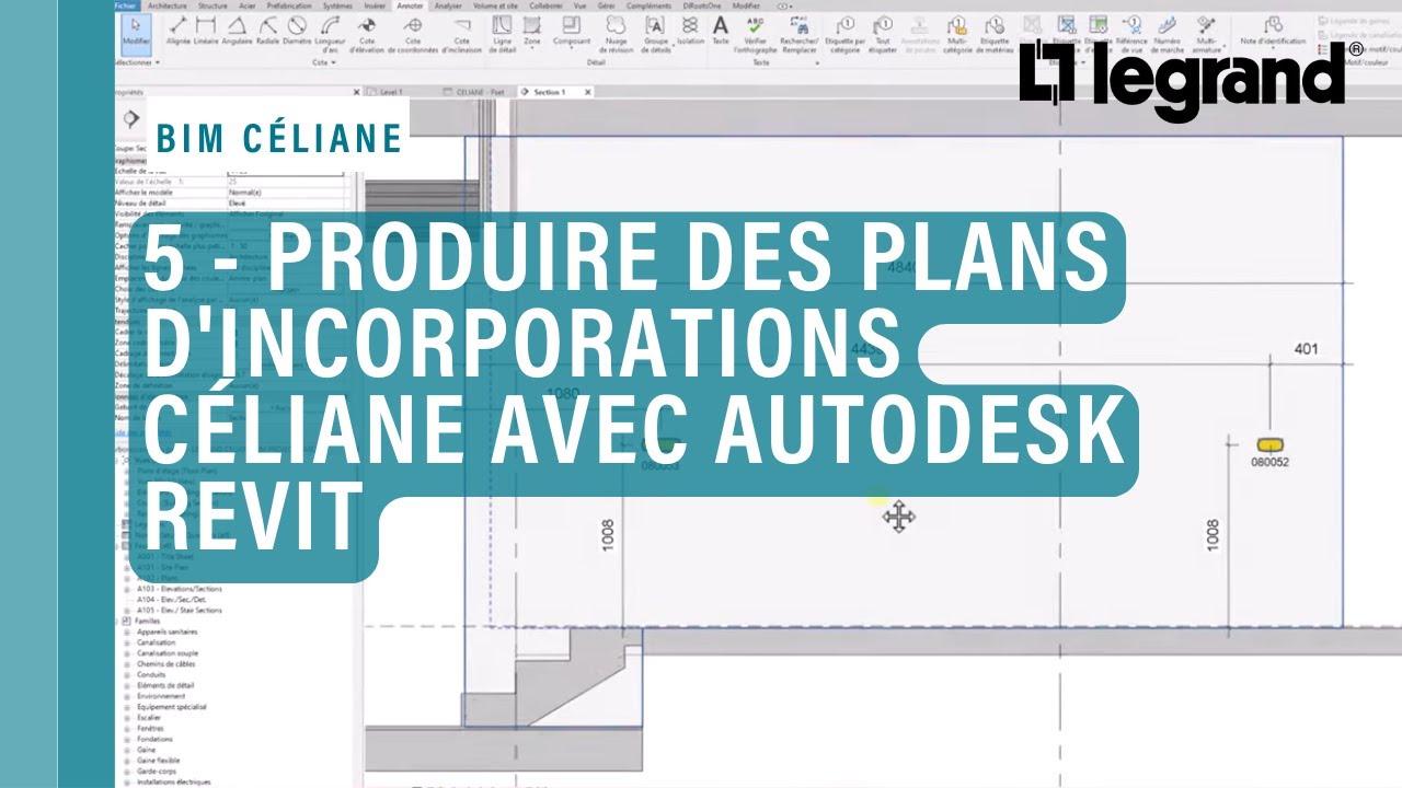 5 - Produire des plans d'incorporations Legrand Céliane avec Autodesk Revit