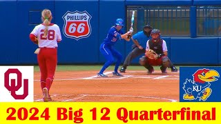 Kansas vs Oklahoma Softball Game Highlights, 2024 Big 12 Tournament Quarterfinal