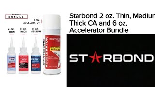 Starbond 2 oz Medium CA and 6 oz. Accelerator Bundle Quick L👀k