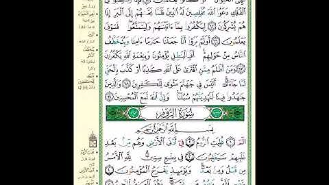 الصفحة 404 من المصحف الشريف خواتيم سورة العنكبوت وأول سورة الروم مشروع حفظ القرآن الكريم
